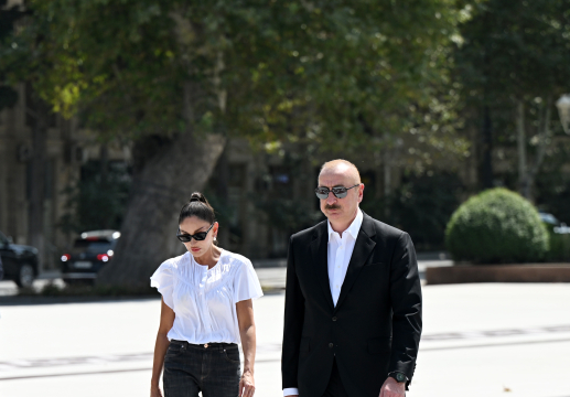 President Ilham Aliyev and First Lady Mehriban Aliyeva visited Ganja