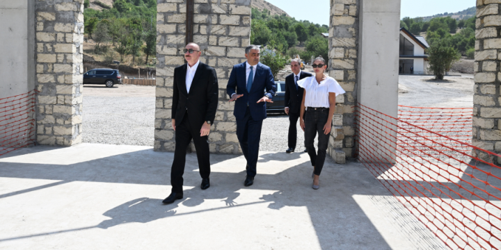 President Ilham Aliyev and First Lady Mehriban Aliyeva inspected construction of Hajikend recreation complex