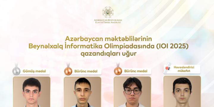Azerbaijani students secure four medals at International Olympiad in Informatics