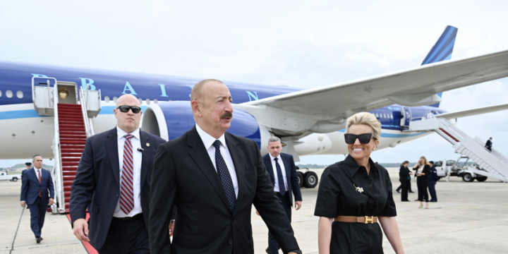 President of Azerbaijan Ilham Aliyev arrived in U.S. for working visit 