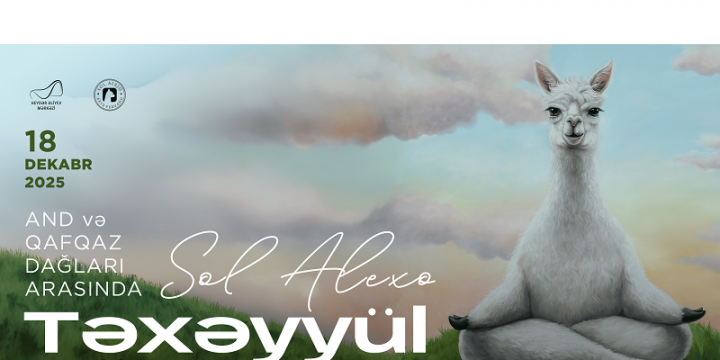 Perulu rəssam Sol Alexonun alpakaları Bakıda Heydər Əliyev Mərkəzində