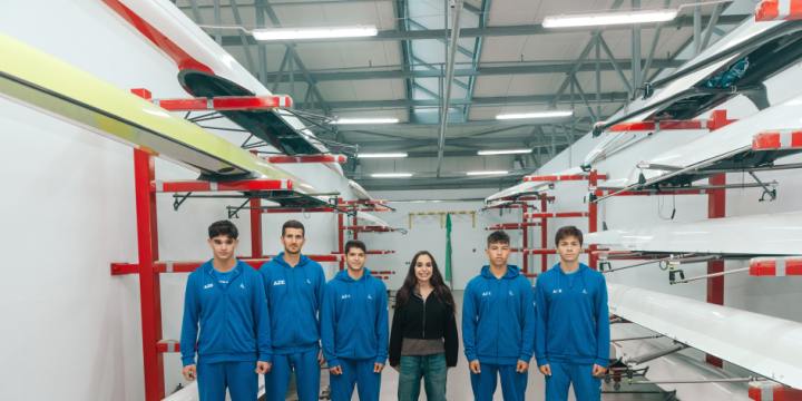 Leyla Aliyeva met with athletes at rowing base in Mingachevir