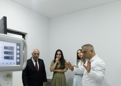 Leyla Aliyeva and Alena Aliyeva tour Veterinary Clinic under Lankaran State University