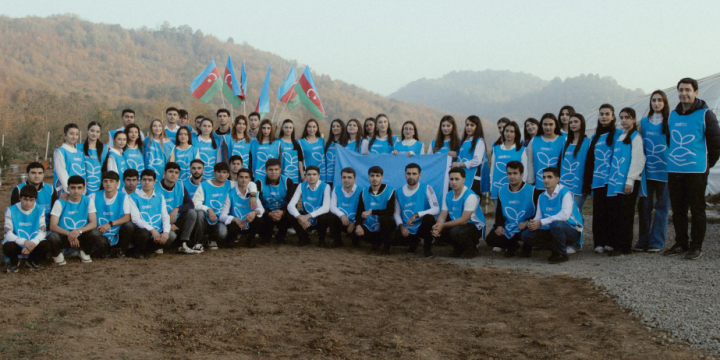 Leyla Aliyeva, Arzu Aliyeva, and Alena Aliyeva participate in ecological actions in Lankaran