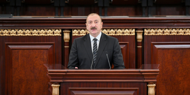 Prezident İlham Əliyev Azərbaycan Milli Elmlər Akademiyasının 80 illik yubileyinə həsr olunmuş tədbirdə çıxış edib