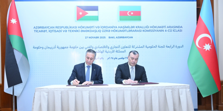 Azərbaycan–İordaniya sənədləri imzalanıb