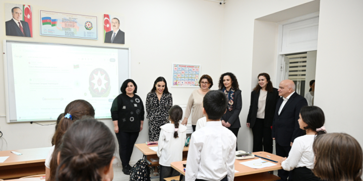 Vice-President of Heydar Aliyev Foundation Leyla Aliyeva visits Bulbul Secondary Special Music School