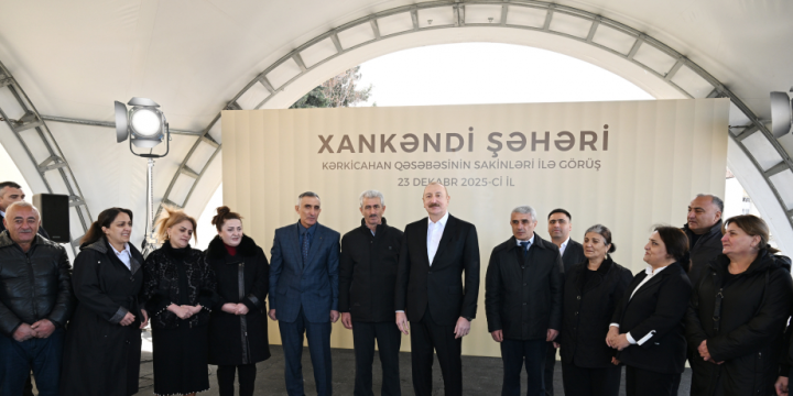 President Ilham Aliyev met with residents relocated to Karkijahan settlement 