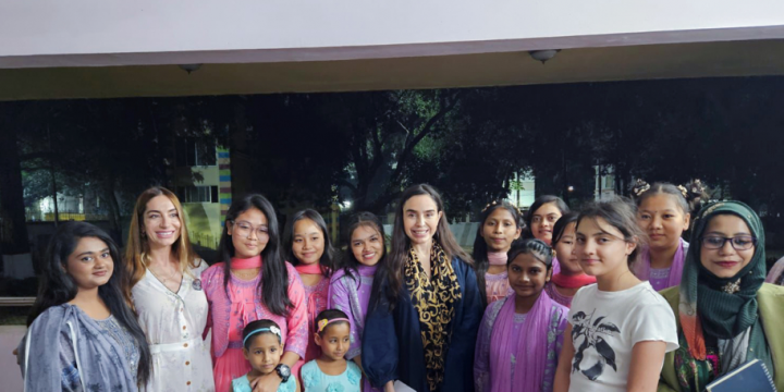 Leyla Aliyeva and Arzu Aliyeva visit orphanage in Dhaka