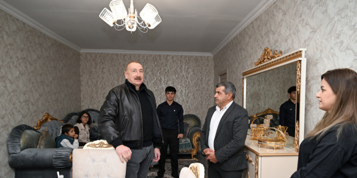 Prezident İlham Əliyev Ağdərə rayonunun Aşağı Oratağ kəndində görülmüş işlərlə tanış olub