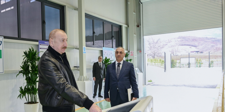 President Ilham Aliyev attended opening of “Gozlukorpu” Hydroelectric Power Plant in Aghdara district 