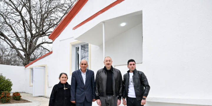 President Ilham Aliyev inspected reconstruction progress in Childiran village, Aghdara district