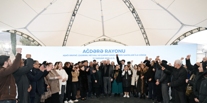 President Ilham Aliyev met with residents of Ashaghi Oratagh, Childiran, Heyvali, and Chapar villages in Aghdara