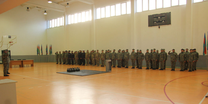 Azerbaijan Army holds kettlebell lifting championship