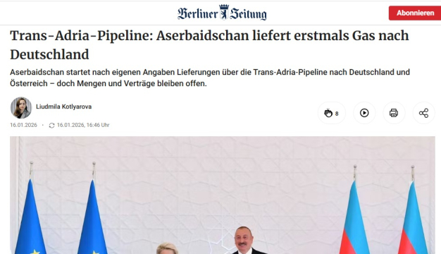 German media gives extensive coverage to Azerbaijan’s gas exports to German and Austrian markets