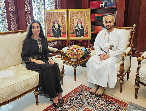 Leyla Əliyeva Maskatda Oman Sultanlığının Vəliəhdi Sayyid Theyazin bin Haitham Al Saidlə görüşüb