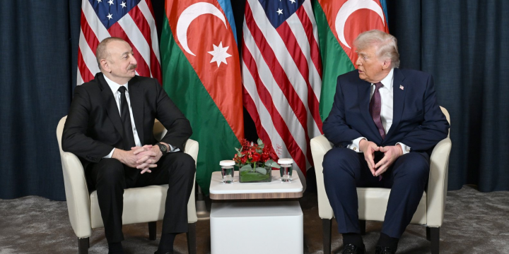Davosda Prezident İlham Əliyev ilə Prezident Donald Tramp arasında görüş keçirilib 