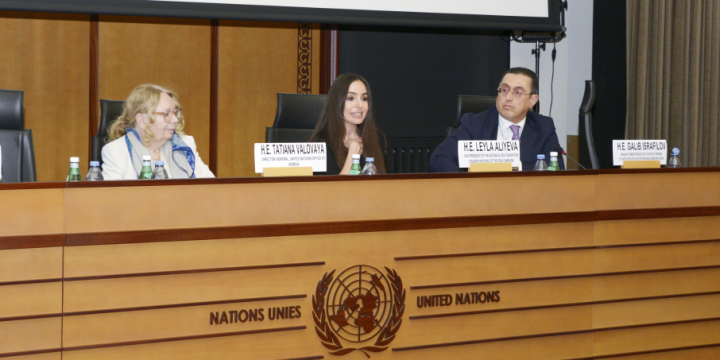 Heydər Əliyev Fondunun vitse-prezidenti Leyla Əliyevanın iştirakı ilə Cenevrədə Xəzər dənizinin ekoloji problemləri müzakirə olunub