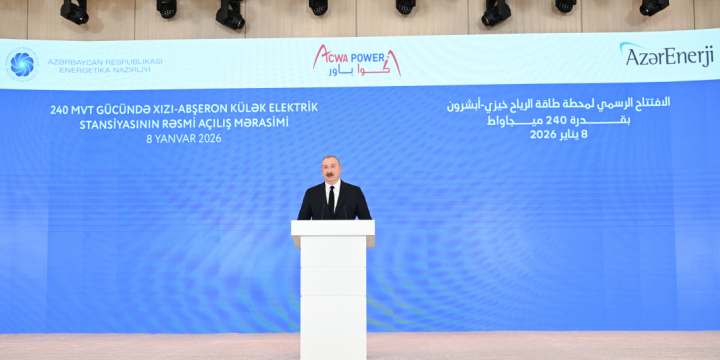 Baku hosted official opening ceremony of “Khizi-Absheron” Wind Power Plant