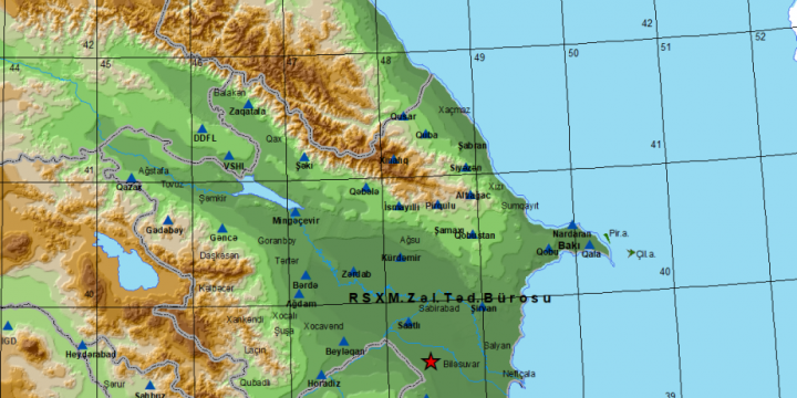 Biləsuvarda zəlzələ olub