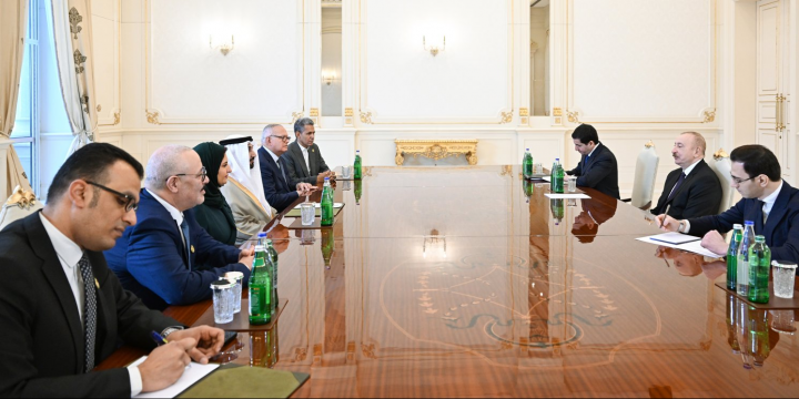 Prezident İlham Əliyev Ərəb Parlamentinin prezidentinin başçılıq etdiyi nümayəndə heyətini qəbul edib 