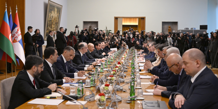 Prezident İlham Əliyev Belqradda Azərbaycan və Serbiya arasında Strateji Tərəfdaşlıq Şurasının 1-ci iclasında iştirak edib