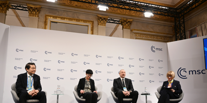 President Ilham Aliyev participated in panel discussion in Munich