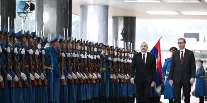 Official welcome ceremony was held for President Ilham Aliyev in Belgrade