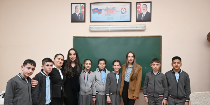 Leyla Aliyeva and Alena Aliyeva visit boarding school and STEAM Center in Guba