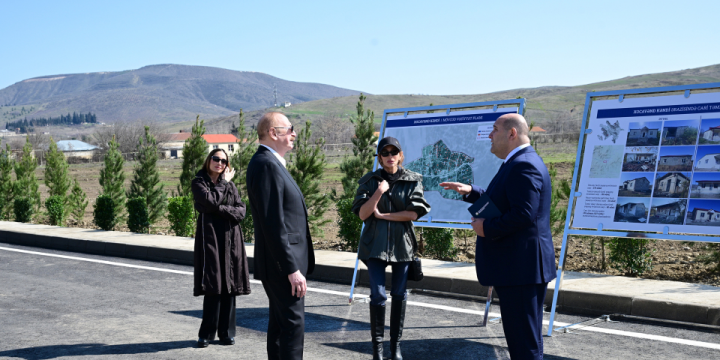 President Ilham Aliyev inspected reconstruction progress in Khojavend village