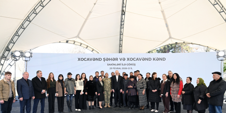 President Ilham Aliyev met with residents of Khojavend town and Khojavend village