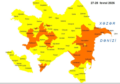 Küləkli hava şəraiti ilə bağlı sarı və narıncı xəbərdarlıq verilib