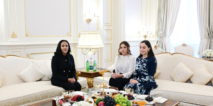 Azərbaycanın Birinci xanımı Mehriban Əliyevanın Efiopiyanın Birinci xanımı Zinaş Tayaçev ilə görüşü olub