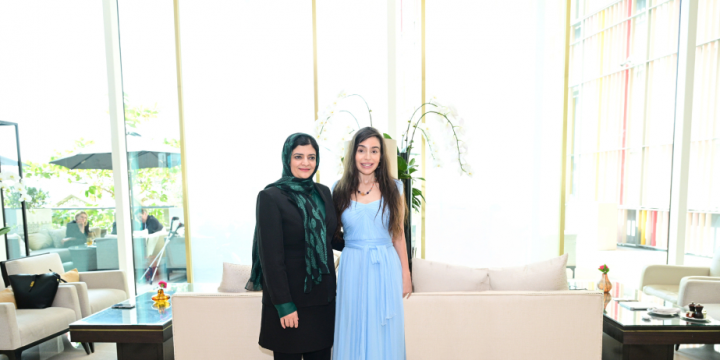 Leyla Aliyeva meets with Afghan women’s rights activist Zarqa Yaftali in Abu Dhabi