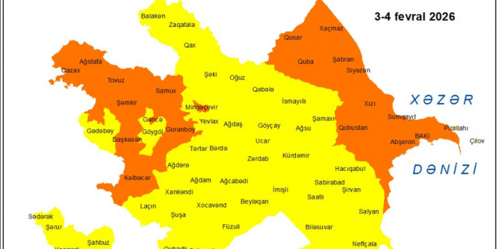 Küləkli hava şəraiti ilə bağlı sarı və narıncı xəbərdarlıq verilib