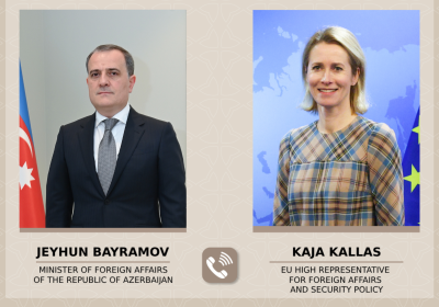 Ceyhun Bayramov Kaya Kallasla bölgədəki təhlükəsizlik vəziyyətini müzakirə edib