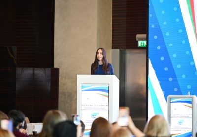 Leyla Əliyeva AQEM çərçivəsində keçirilən beynəlxalq konfransın açılış mərasimində çıxış edib