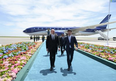 Prezident İlham Əliyev Qazaxıstana işgüzar səfər edib – FOTOLAR