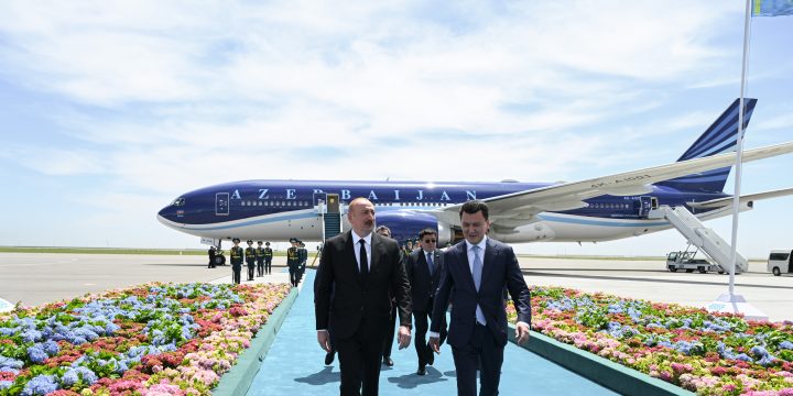 Prezident İlham Əliyev Qazaxıstana işgüzar səfər edib – FOTOLAR
