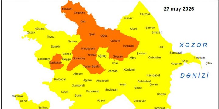 Küləkli hava şəraiti ilə bağlı sarı və narıncı xəbərdarlıq verilib