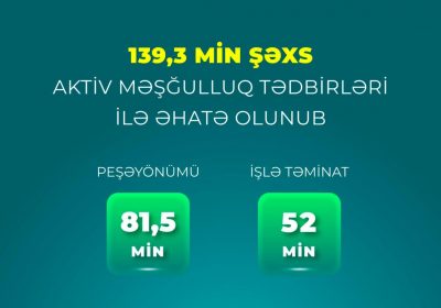 4 ayda 52 min şəxs işlə təmin olunub