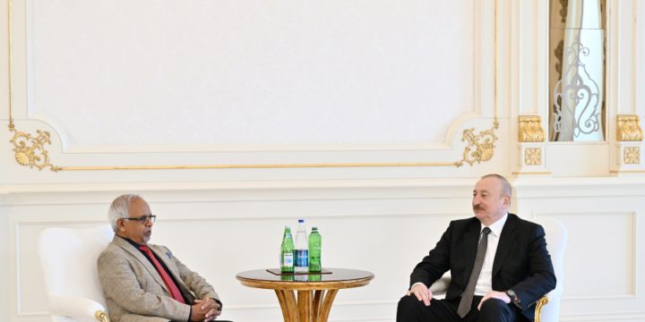 Prezident İlham Əliyev Mavriki Prezidenti ilə görüşüb