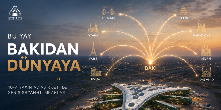 Bakıdan dünyaya: sərnişinlər üçün daha çox istiqamət və geniş seçim imkanları