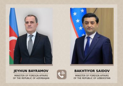 Ceyhun Bayramov özbəkistanlı həmkarı ilə telefon danışığı aparıb
